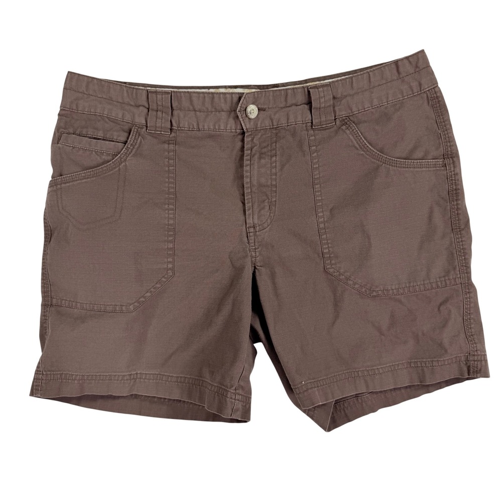 Columbia Cargo Shorts Womens 10 Brown Ripstop Stretch Hiking Outdoor Ripstop